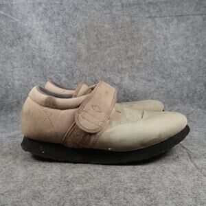 Apex Shoes Womens Wide 9 Mens 8 Orthopedic Single Strap Comfort Slip On Fabric